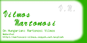 vilmos martonosi business card